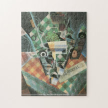 Juan Gris - Still Life with checked tablecloth Jigsaw Puzzle