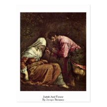 Judah And Tamar By Jacopo Bassano Postcard