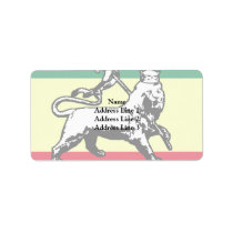 Judah Lion, Estonia flag Personalized Address Label