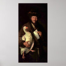 Jude Mit Gans by Grigorescu - Circa Late 19th Cen. Print