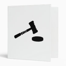 Judge hammer vinyl binder