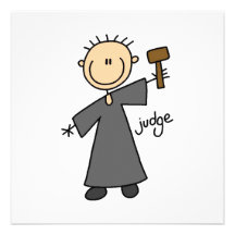 Judge Stick Figure Custom Invitations
