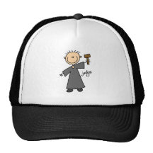 Judge Stick Figure Mesh Hats