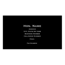 Judge's Business Card