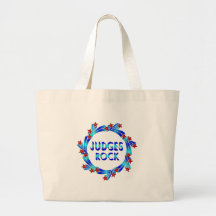 Judges Rock Red Stars Canvas Bags