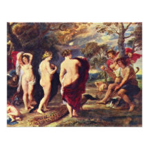 Judgment Of Paris By Rubens Peter Paul Custom Announcements