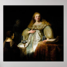 Judith at the banquet of Holofernes by Rembrandt Print