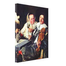 Judith Jans Leyster - Funny Society Stretched Canvas Print