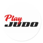 Judo Round Stickers