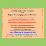 JudyMarisa Eclectic Company, Digital Photograph... business cards