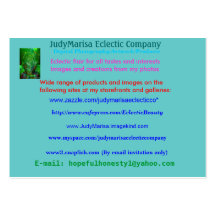 JudyMarisa Eclectic Company, Digital Photograph... Business Card Templates