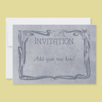Jugendstil in Blue invitations