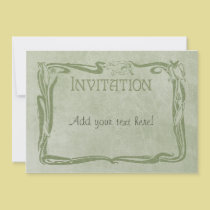 Jugendstil in Green invitations
