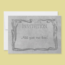 Jugendstil in Grey invitations