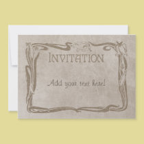 Jugendstil in Tan invitations
