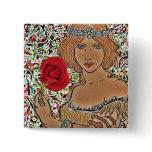 Jugendstil Woman art nouveau Bohemian buttons