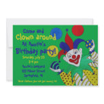 Juggling Clown Birthday Invite