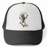 Juggling Jester Skeleton Mesh Hat