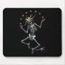 Juggling Jester Skeleton Mouse Pad