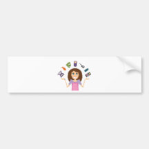 Juggling Mom (Brunette) Bumper Stickers