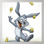 Juggling Rabbit Poster posters