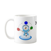 Juggling Snowman Coffee Mugs