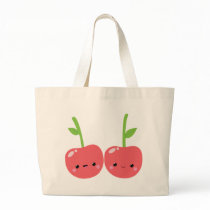 Juicy Cute Kawaii Cherries Tote Bags