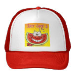 Juicy like a watermelon with background hats