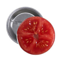 Juicy Red Tomato Pinback Buttons