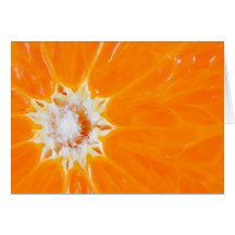 Juicy ripe orange greetings card