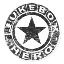 Jukebox Hero Round Stickers