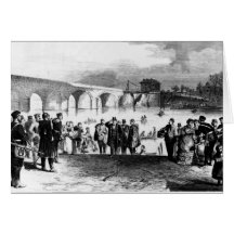 Jules Favre  arriving at Pont de Sevres Card