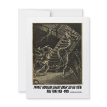 Jules Verne Twenty Thousand Leagues Squid Personalized Invites