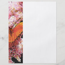 Julia Butterfly on Pink Flowers Full Color Flyer