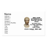 Julius Caesar Not To Fear Anything Except Fear Business Card Templates