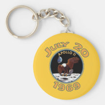 July 20, 1969 Apollo 11 Mission to the Moon Key Chains