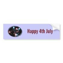 July 4 Star Spangled Fireworks Celebration Bumper Stickers