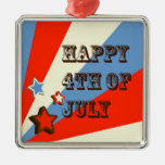July 4 with stars and sunburst pattern ornament
