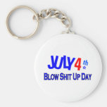July 4th Blow Shit Up Day Keychains