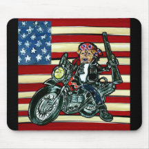 July 4th- Born to be Wild Airedale Mouse Pad