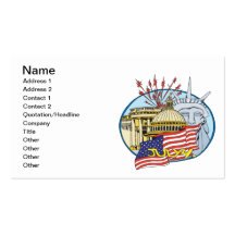 July 4th business card template