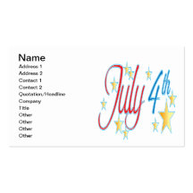 July 4th business card templates