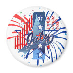 JULY 4th by SHARON SHARPE Refrigerator Magnets