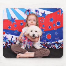 July 4th - Coton de Tulear - Reagan Mousepad
