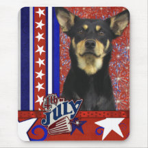July 4th Firecracker - Australian Kelpie - Jude Mousepad