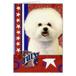 July 4th Firecracker - Bichon Frise Greeting Cards