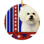 July 4th Firecracker - Bichon Frise Ornaments