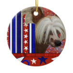 July 4th Firecracker - Chinese Crested - Jasper Ornament