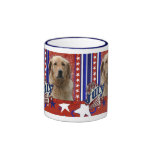 July 4th Firecracker - Golden Retriever Coffee Mugs