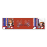 July 4th Firecracker - Sheltie Puppy - Cooper Bumper Sticker